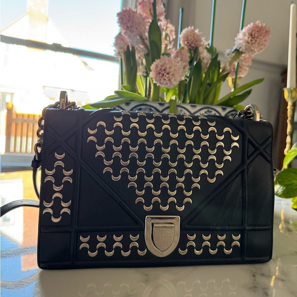 Black Dior Designer Crossbody Bag